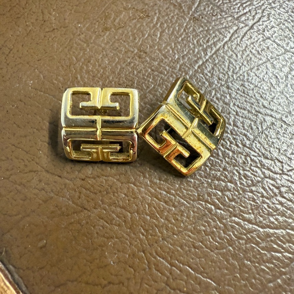 Givenchy Gold-Tone Geometric Cufflinks